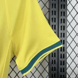 26-27 Brazil Home Fans Soccer Jersey (Right-Arm Patch)