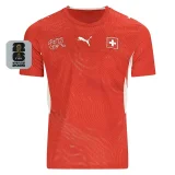 26-27 Switzerland Home Fans Soccer Jersey (Right-Arm Patch)