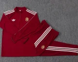 26-27 Spain Brown Red Half Pull Tracksuit #B26036(半拉链)