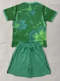 26-27 Netherlands Green Goalkeeper Kids Soccer Jersey