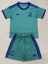26-27 Argentina Green Goalkeeper Kids Soccer Jersey