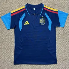 26-27 Spain Blue Polo Short Sleeve (半拉链)