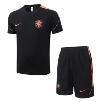 26-27 Netherlands Black Training Short Suit #J26029