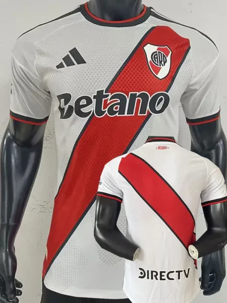 26-27 River Plate Home Player Verion Soccer Jersey (双袖广告)