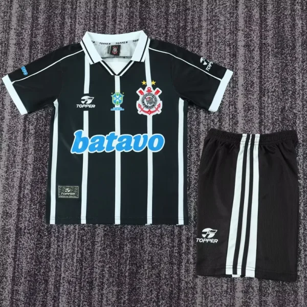 1999-2000 Corinthians Away Kids Retro Soccer Jersey