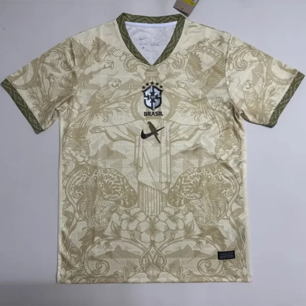 26-27 Brazil Khaki Special Edition Fans Soccer Jersey (小鹦鹉标 )