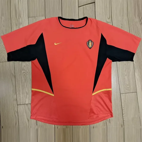 2002 Belgium Home Retro Soccer Jersey