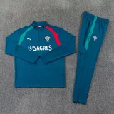 26-27 Portugal Lake blue Half Pull Tracksuit (半拉链)