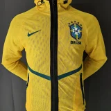 2026 World Cup Brazil Yellow Walkout Jacket (Hooded) #单上衣