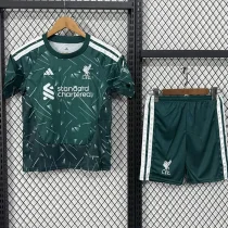 26-27 LIV Green Goalkeeper Kids Soccer Jersey