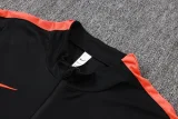 26-27 Netherlands Black Half Pull Tracksuit #B26043(半拉链)