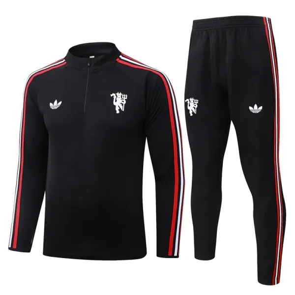 26-27 Man Utd Black Half Pull Tracksuit #B26048(半拉链)