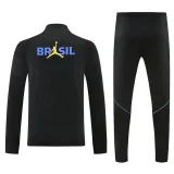 26-27 Brazil Black Half Pull Tracksuit (半拉链)