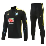 26-27 Brazil Black Half Pull Tracksuit (半拉链)