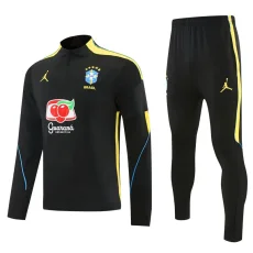 26-27 Brazil Black Half Pull Tracksuit (半拉链)