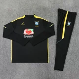 26-27 Brazil Black Half Pull Tracksuit (半拉链)