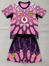 26-27 Dortmund Pink Goalkeeper Kids Soccer Jersey