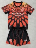 26-27 Man City Orange Goalkeeper Kids Soccer Jersey