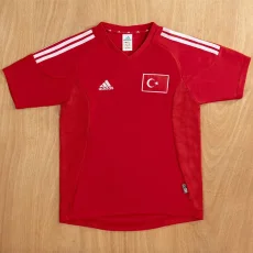 2002 Turkey Home Retro Soccer Jersey