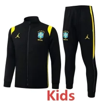 26-27 Brazil Jordan Black Kids Jacket Tracksuit #E26042(童装)