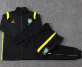 26-27 Brazil Jordan Black Kids Jacket Tracksuit #E26042(童装)