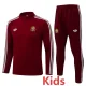 26-27 Spain Brown Red Kids Half Pull Tracksuit #E26049(童装)(半拉链)