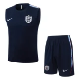 26-27 England Royal blue Tank top and shorts suit #D26042