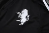 26-27 JUV Black Half Pull Tracksuit #B26064(半拉链)