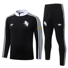 26-27 JUV Black Half Pull Tracksuit #B26064(半拉链)