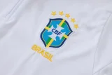 26-27 Brazil White Half Pull Tracksuit #B26078(半拉链)