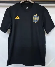 26-27 Spain Black High Quality Casual T-Shirt