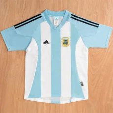 2002 Argentina Home Retro Soccer Jersey