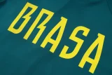 26-27 Brazil Dark green Half Pull Tracksuit #B26076(半拉链)