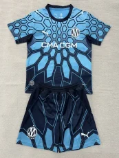 26-27 Marseille Blue Goalkeeper Kids Soccer Jersey