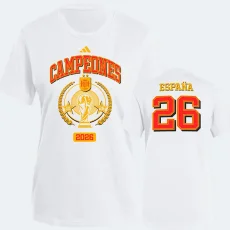2026 Spain White Campeones High Quality T-Shirt (ad标)