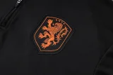 26-27 Netherlands Black Half Pull Tracksuit (半拉链)
