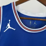 21-22 Knicks BRUNSON #11 Blue Top Quality Hot Pressing NBA Jersey (Trapeze Edition) 飞人版
