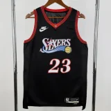 25-26 76ERS JAMES #23 Black Retro Top Quality Hot Pressing NBA Jersey (V领)