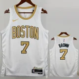 25-26 Celtics BROWN #7 White City Edition Top Quality Hot Pressing NBA Jersey