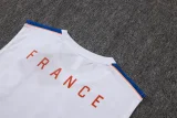 26-27 France White Tank top and shorts suit #D26066