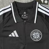 26-27 Celtic Black Polo Short Sleeve (半拉链)