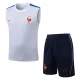 26-27 France White Tank top and shorts suit #D26066