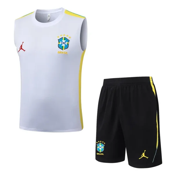 26-27 Brazil Jordan White Tank top and shorts suit #D26064
