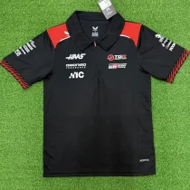2026 F1 Haas Black Polo Racing Suit (Football Jersey Size)(有领)