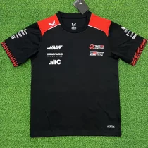2026 Haas Black T-Shirts Racing Suit (Football Jersey Size)(圆领)
