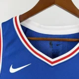 76ERS BROWN #7 Blue Top Quality Hot Pressing NBA Jersey (V领)