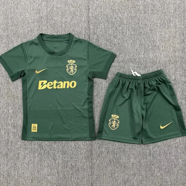 26-27 Sporting Lisbon Green 120th Anniversary Kids Soccer Jersey