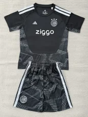 26-27 Ajax Black Goalkeeper Kids Soccer Jersey