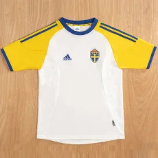2002 Sweden Away Retro Soccer Jersey