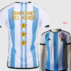 2022-2023 CAMPEONES DEL MUNDO 3 Stars Argentina Home Player Version Retro Soccer Jersey (三星)